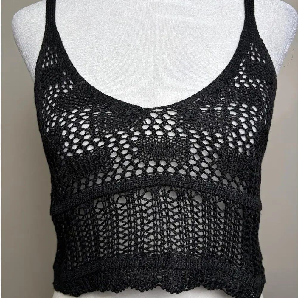 Crochet Crop Tank Top - Size S - Picture 3 of 4